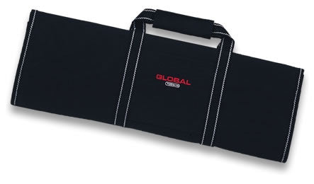 Global G668/15 Knife Roll with Velcro Straps - 15 Pockets