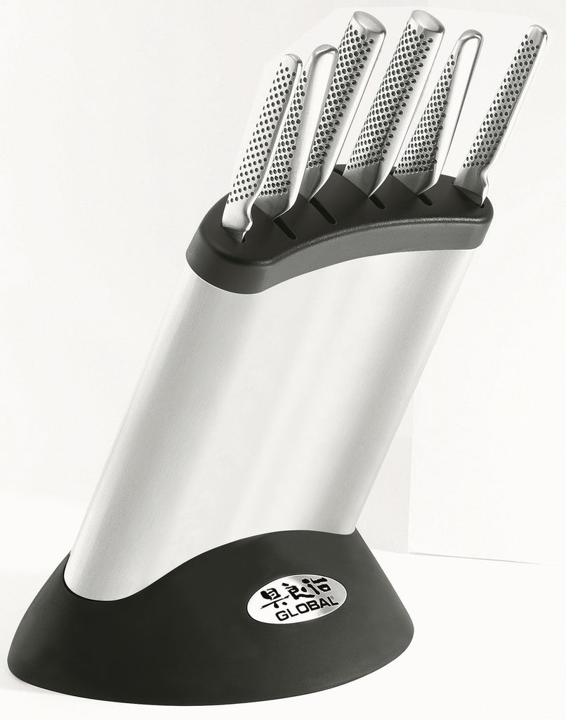 Global Synergy 6-Slot Stainless Steel Knife Block