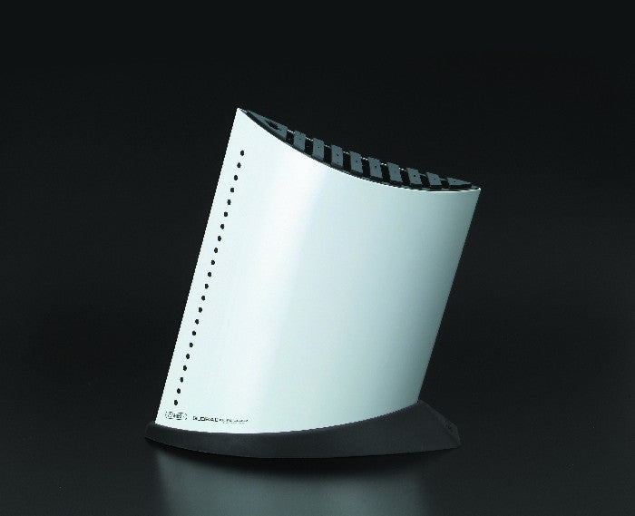 Global Large White Ship Shape Universal Knife Block - 10 knives
