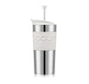 Travel Coffee Press Set 350ml Stainless Steel / White