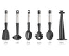 Elevate™ Stainless-Steel Silicone 5-Piece Utensils Carousel Set