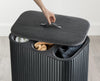 Tota Trio Luxe 90L Laundry Basket Black
