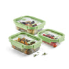 Glass Container Rectangular, 640 ml - Green