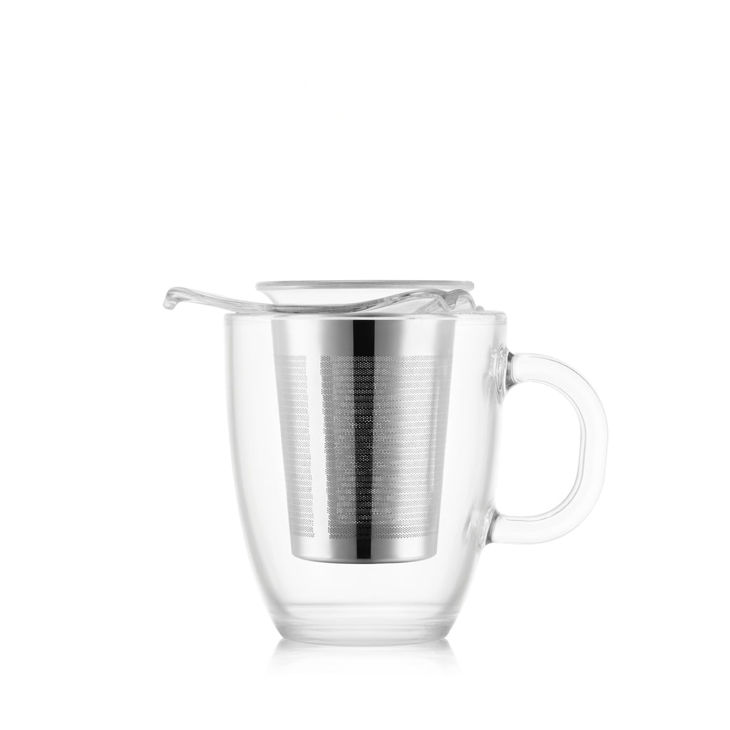 Yo-Yo Set Mug + Tea Strainer 350ml - Chrome
