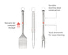 GrillOut™ 3-Piece Stainless-Steel BBQ Turner, Tongs & Fork Set