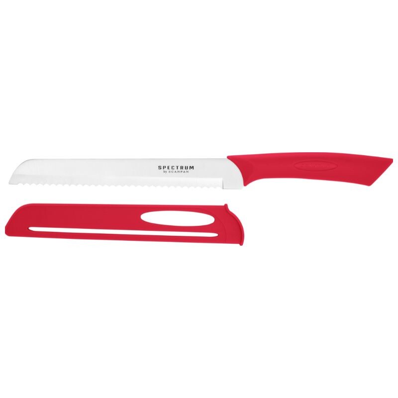 Spectrum 20cm Bread Knife - Red