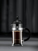 French press coffee maker with plastic lid, 3 cup, 0.35 l, 12 oz, stainless steel