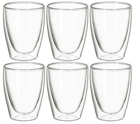 Twin Glass Wall Caffe 250ml Set of 6