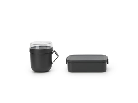 Make & Take Lunch Set, 2 piece - Dark Grey