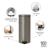 Pedal Bin NewIcon 30 Litre - Platinum