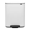 Bo Pedal Bin 2 x 30 litre - White