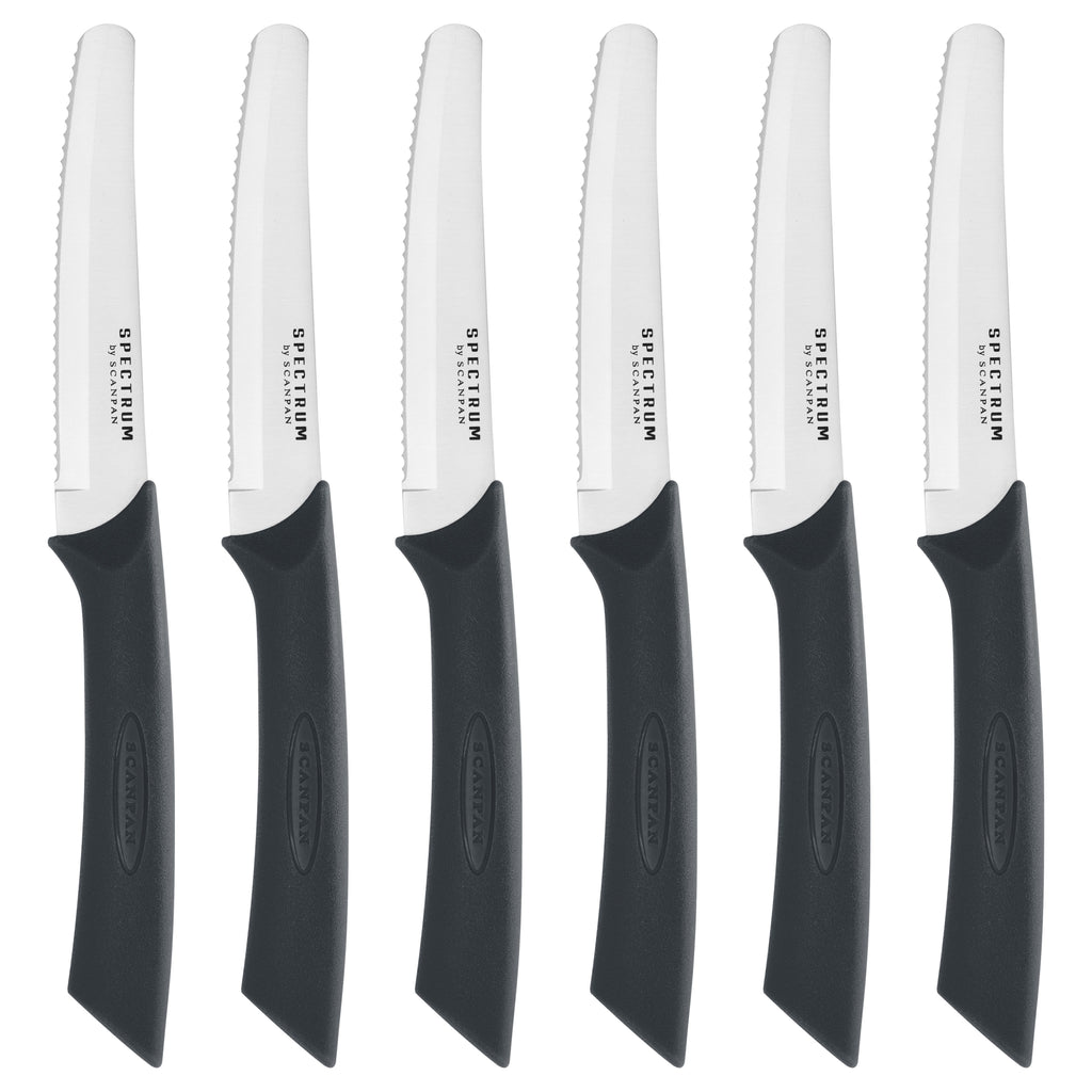 Spectrum Set of 6 Steak Knife Set - Black