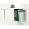 Sort & Go Built-In Waste Bin 2 x 30 litre - Dark Grey and Jade Green