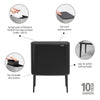 Bo Touch Bin 11 + 23 Litre - Matt Black