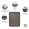 Bo Touch Bin 60 litre - Platinum