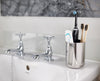 EasyStore™ Luxe Stainless-Steel Toothbrush Caddy