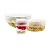 3pc Reusable flexible Lids - White