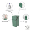 Sort & Go Waste Bin 16 litre - Fir Green