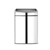 Touch Bin Rectangular 10 litre - Brilliant Steel