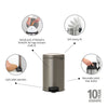 Pedal Bin NewIcon 12 Litre - Platinum