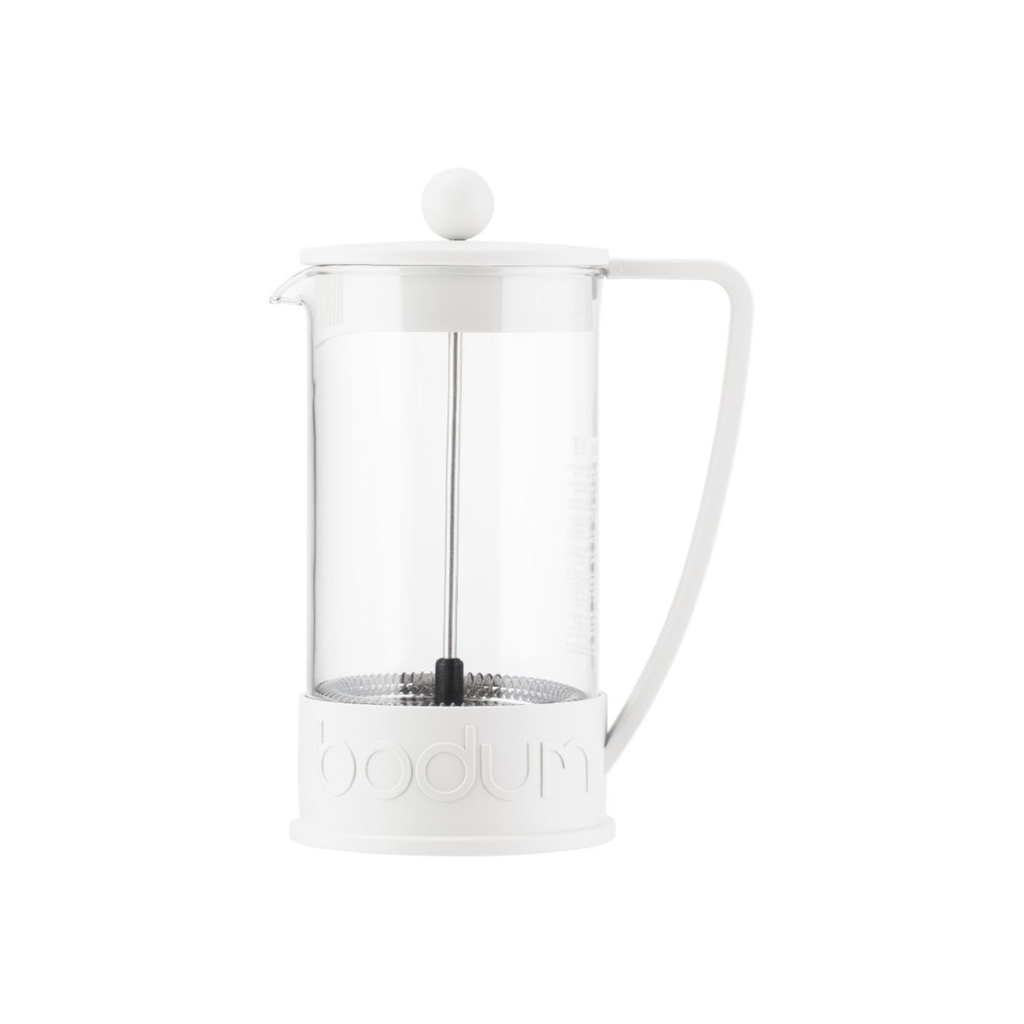 Brazil French Press Coffee Maker 8 Cup, 1L - White