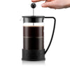 Brazil French Press Coffee Maker 8 Cup, 1L - Black