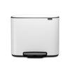 Bo Pedal Bin 11 + 23 Litre - White