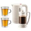 Brazil French Press Coffee Maker 8 Cup, 1L - White
