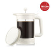 Bean Set French Press Hot/Cold brew coffee maker 1.5l, with fridge lid, White (Tritan)