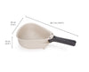 Droplet Large White Colander with Folding Handle