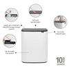 Bo Touch Bin 2 x 30 litre - White