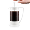 Brazil French Press Coffee Maker 8 Cup, 1L - White