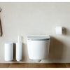 MindSet Toilet Set (Toilet Brush, Toilet Roll Holder, Toilet Roll Dispenser) - Mineral Fresh White