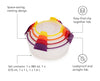 Nest™ Lock 4-Piece Multicolour Round Food Container Set