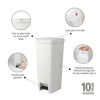 StepUp Pedal Bin 40 litre - Light Grey