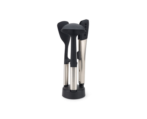 Elevate™ Fusion 3-Piece Stainless-steel Utensil Set with Compact Stand