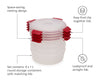Nest™ Lock 4-Piece Red 1L Round Food Container Set