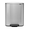 Bo Pedal Bin 60 litre - Matt Steel Fingerprint Proof