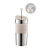 Travel Coffee Press Set 350ml Stainless Steel / White