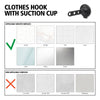 Clothes hook with Suction Cup - Black