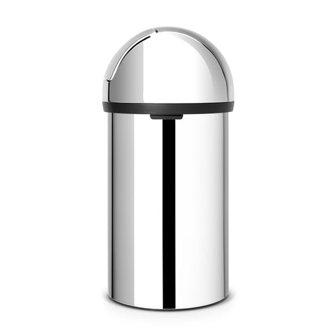 Push Bin 60L Brilliant Steel