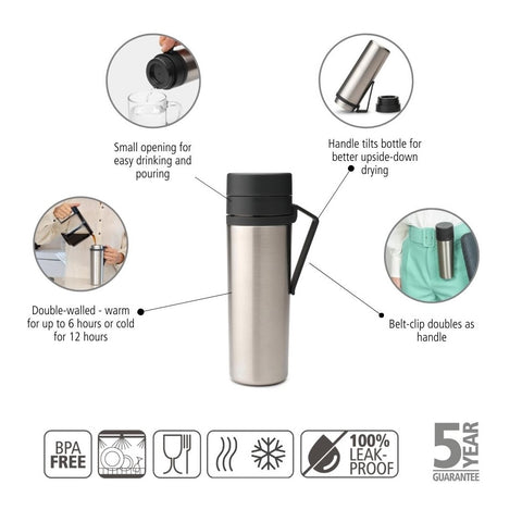 Make & Take Insulated Flask, 500ml - Dark Grey