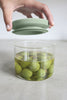 Stackable Glass Jars Set of 3 Grey/Green