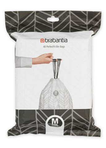 PerfectFit Bin Bags For Bo, Code M (60 litre), Dispenser Pack with 40 Bags