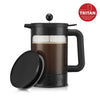 Bean Set French Press Hot/Cold brew coffee maker 1.5l, with fridge lid, Black (Tritan)