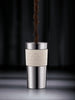 Travel Coffee Press Set 350ml Stainless Steel / White