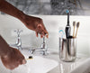 EasyStore™ Luxe Stainless-Steel Toothbrush Caddy