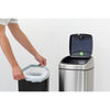 Touch Bin, 25 litre - Matt Steel Fingerprint Proof