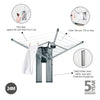 Wallfix - Fold away washing line (24m drying lines) with Steel protection/storage box