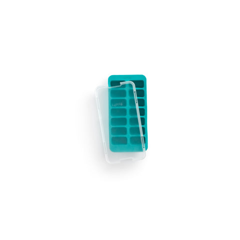 Rectangular Ice Cube Tray with Lid - Turquoise
